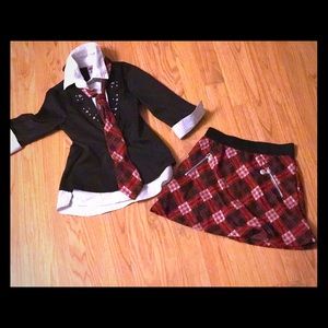 Girls 2 piece skirt/shirt set